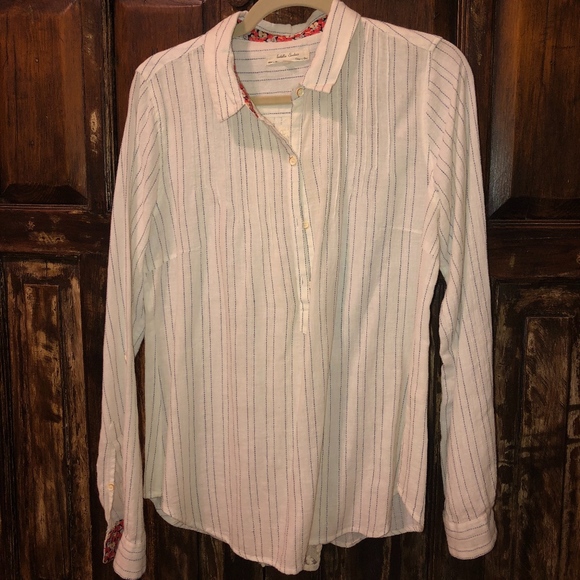 Anthropologie Isabella Sinclair Lace Cutout Henley